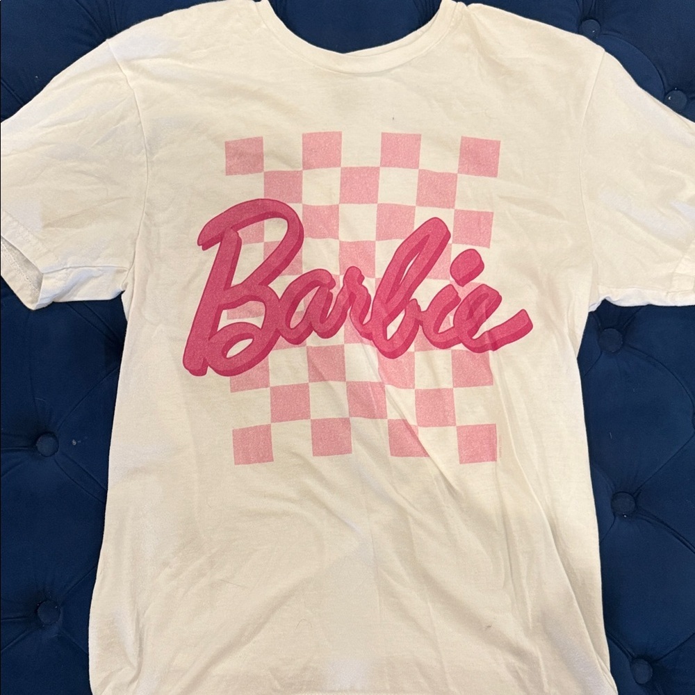 Barbie Kids Tee - Pink Checkered Design